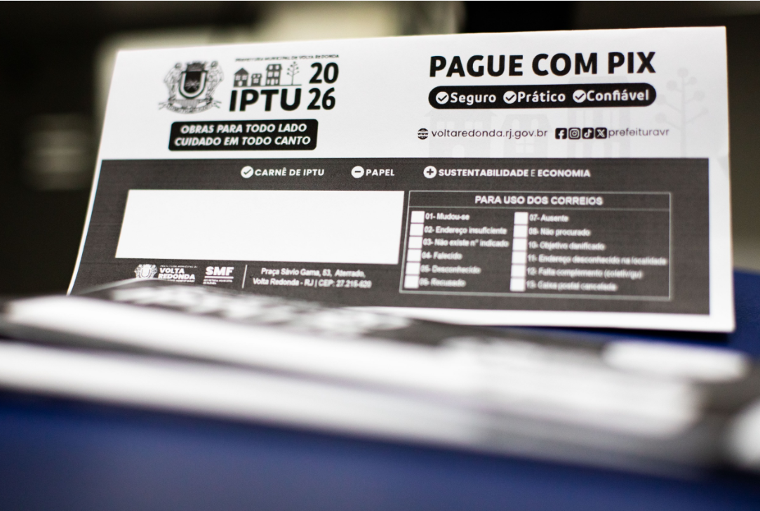IPTU 2026 de Volta Redonda já pode ser acessado pela internet