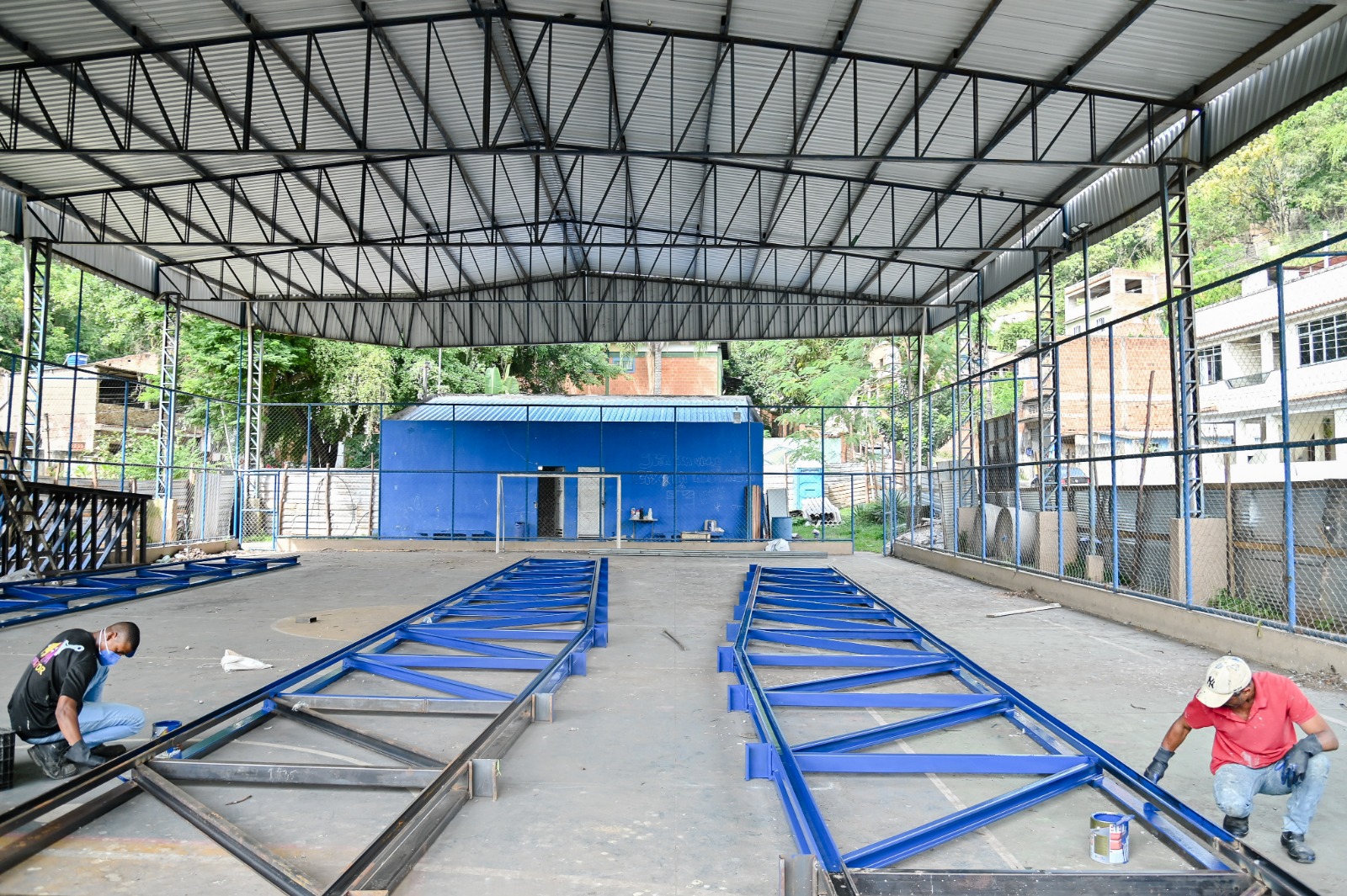 Barra Mansa avança com as obras da quadra esportiva do São Francisco de Assis