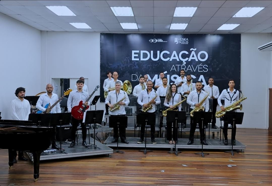 Big Band do Projeto Música nas Escolas leva games, animes e filmes para o palco