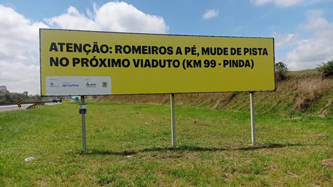 Caminho Consciente orienta peregrinos que seguem pela Via Dutra até Aparecida